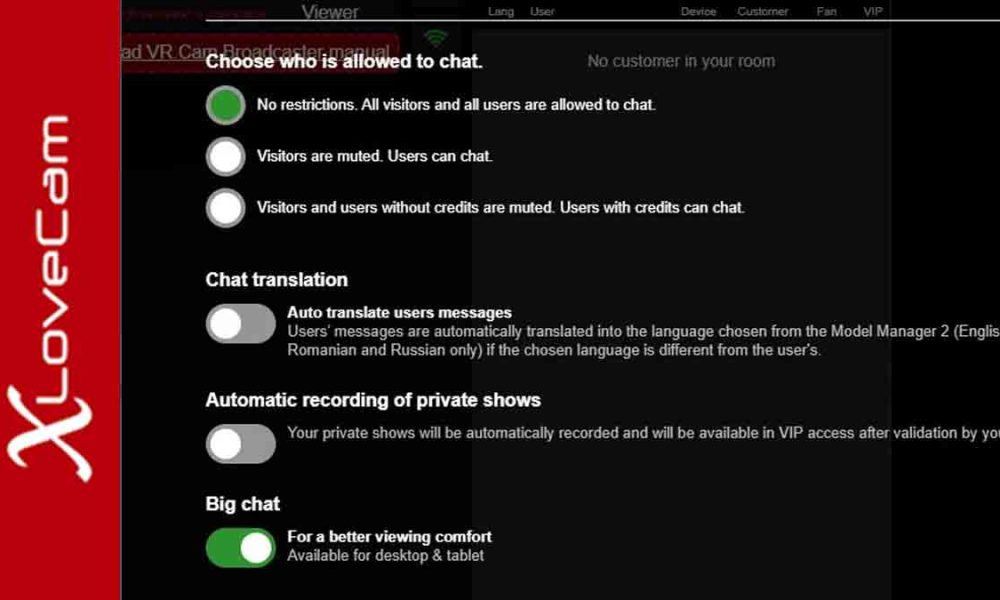 XLoveCam Updates Chat Control for Broadcasters – BCAMS MAGAZINE